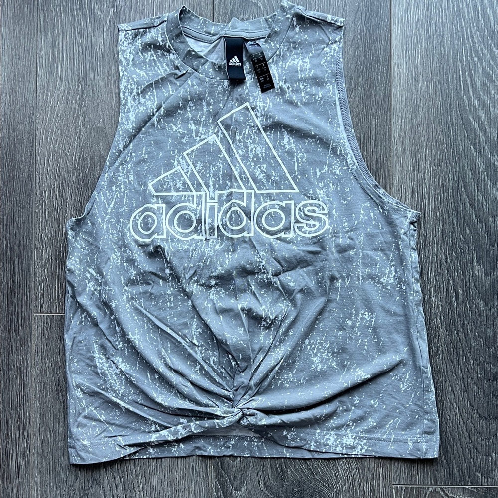 Adidas Women's Gray Muscle Tee